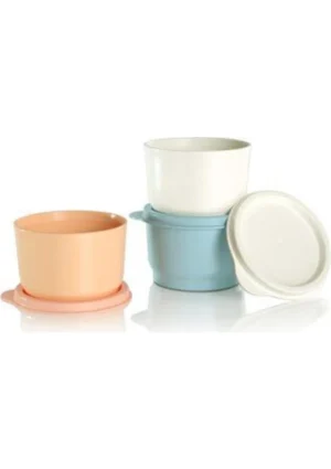 Tupperware Mini Atistirmalik Kaplari 3lu Set Soft Renkler 160ml Sosluk