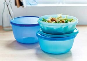 Tupperware Mucize Seker Uclu Set Mavi Klasik Kapakli Saklama Kabi