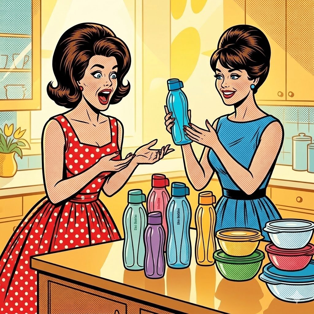 Tupperware Mucize Şekerler Kase Seti Retro Stil ve Pop Art Mutfak Düzenistil.jpg