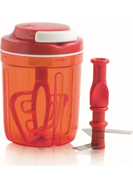 Tupperware Supersonic Sef Ipli Dograyici ve Karistirici El Robotu Kirmizi